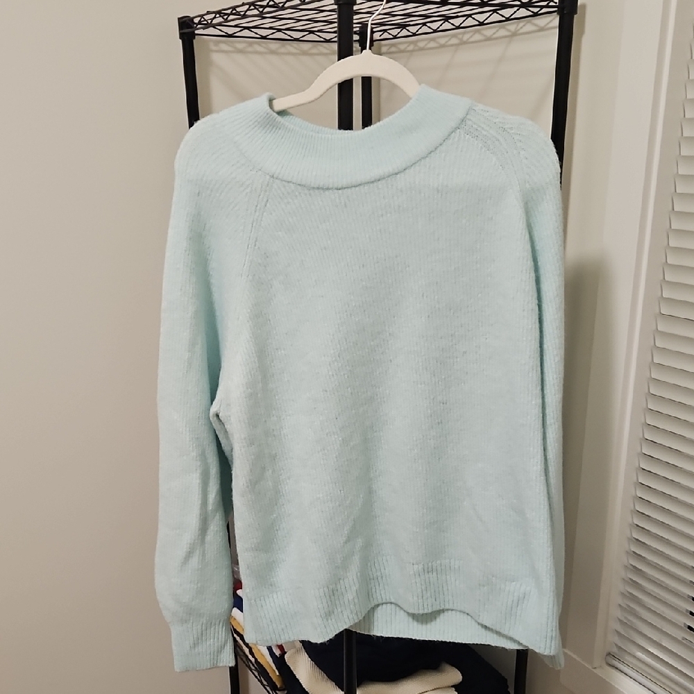 GAP Mint Cowl Neck Sweater Cozy Knit